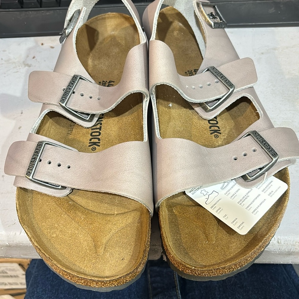 Birkenstock Men's Milano Sandal, Vintage Stone Coin Leather